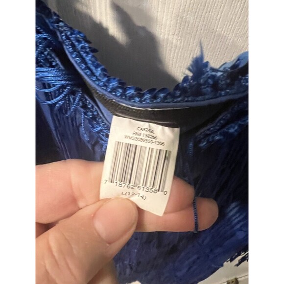 Flapper Costume Gatsby Roaring 20s Halloween Fancy Dress Royal Adult L 12-14 - Picture 4 of 5